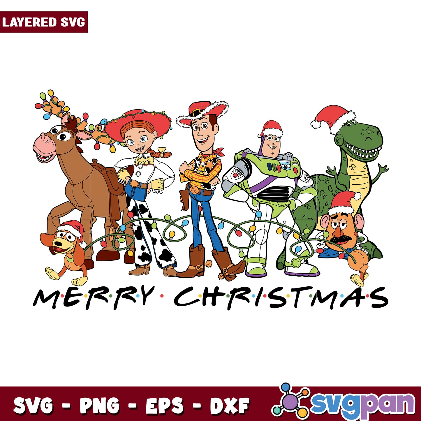 Toy story svg, disney christmas svg, disney cartoon​ svg