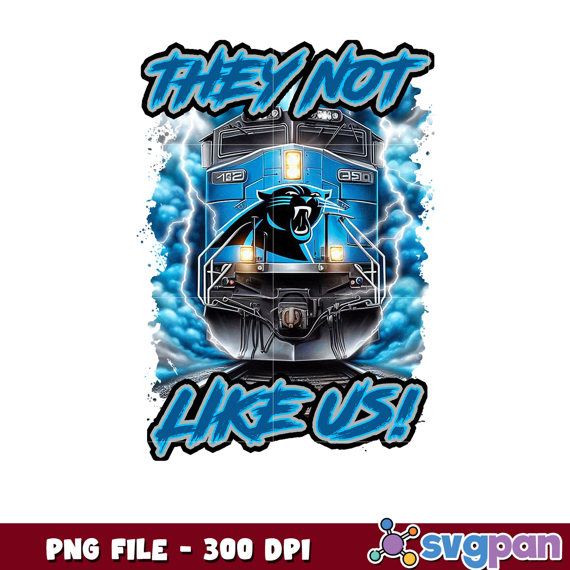 Train of carolina panthers team design png, national football league png, nfl png