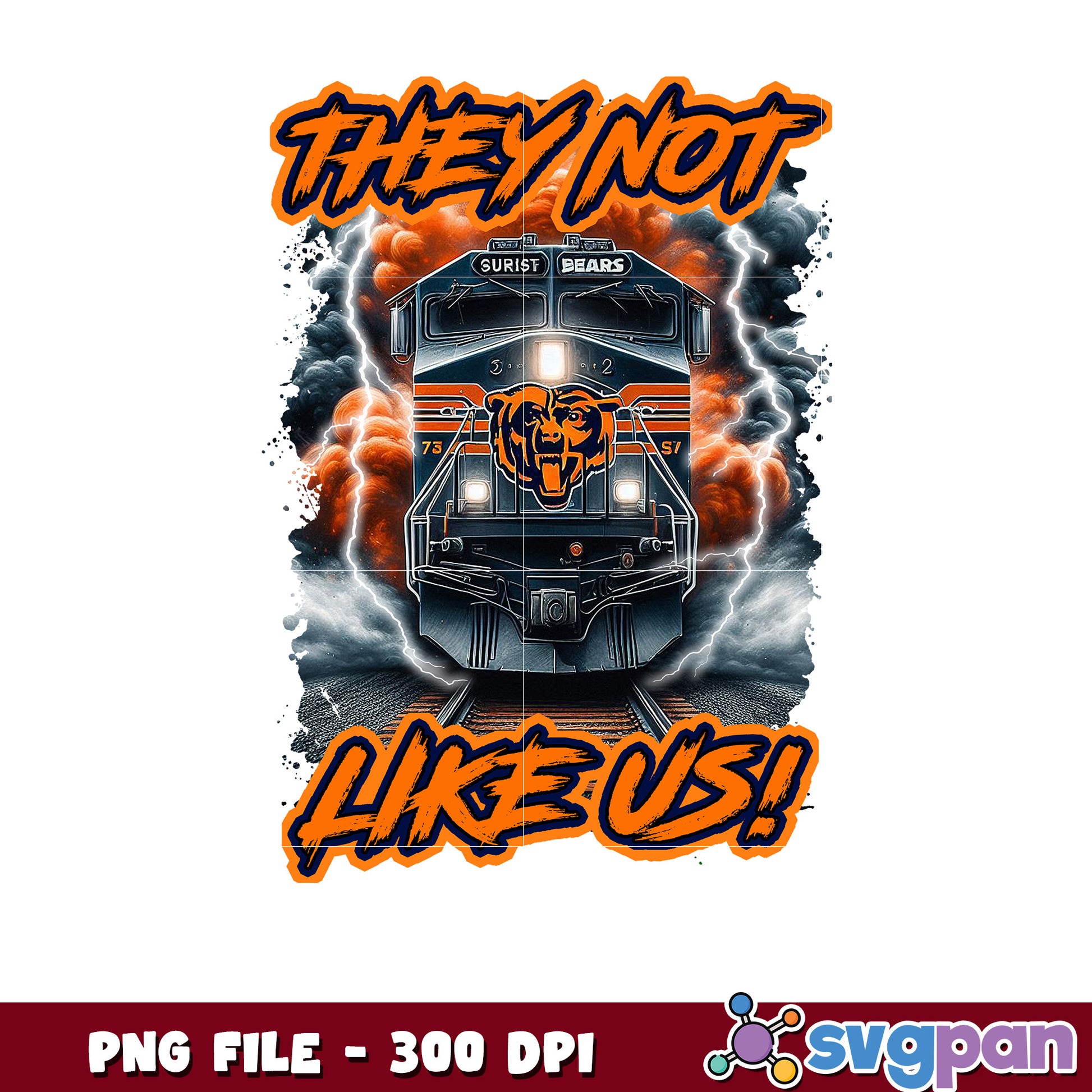 Train of chicago bears team design png, national football league png, nfl png