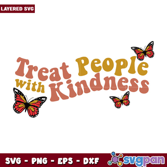 Treat people with kindness illustration svg, halloween cartoons svg, spooky cartoons svg