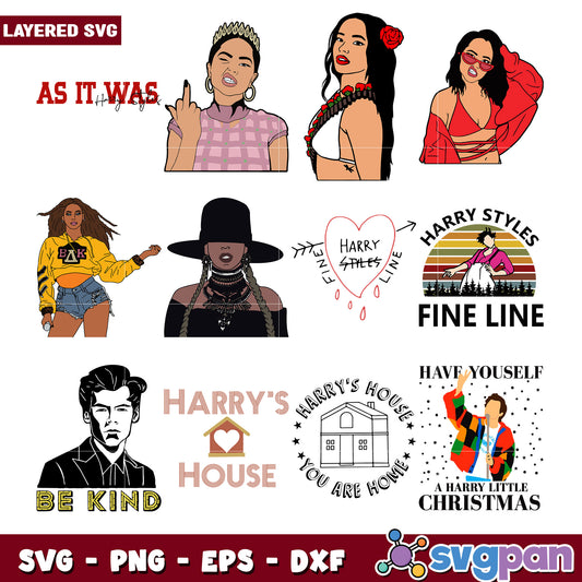Trendy Bundle SVG Designs for Music Lovers Gifts