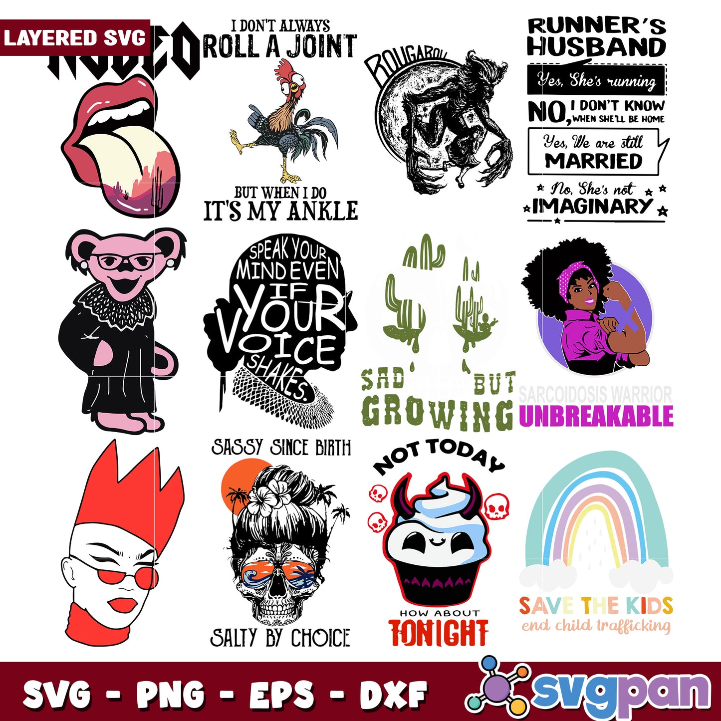 Trendy Layered SVG Bundle for Creative Projects