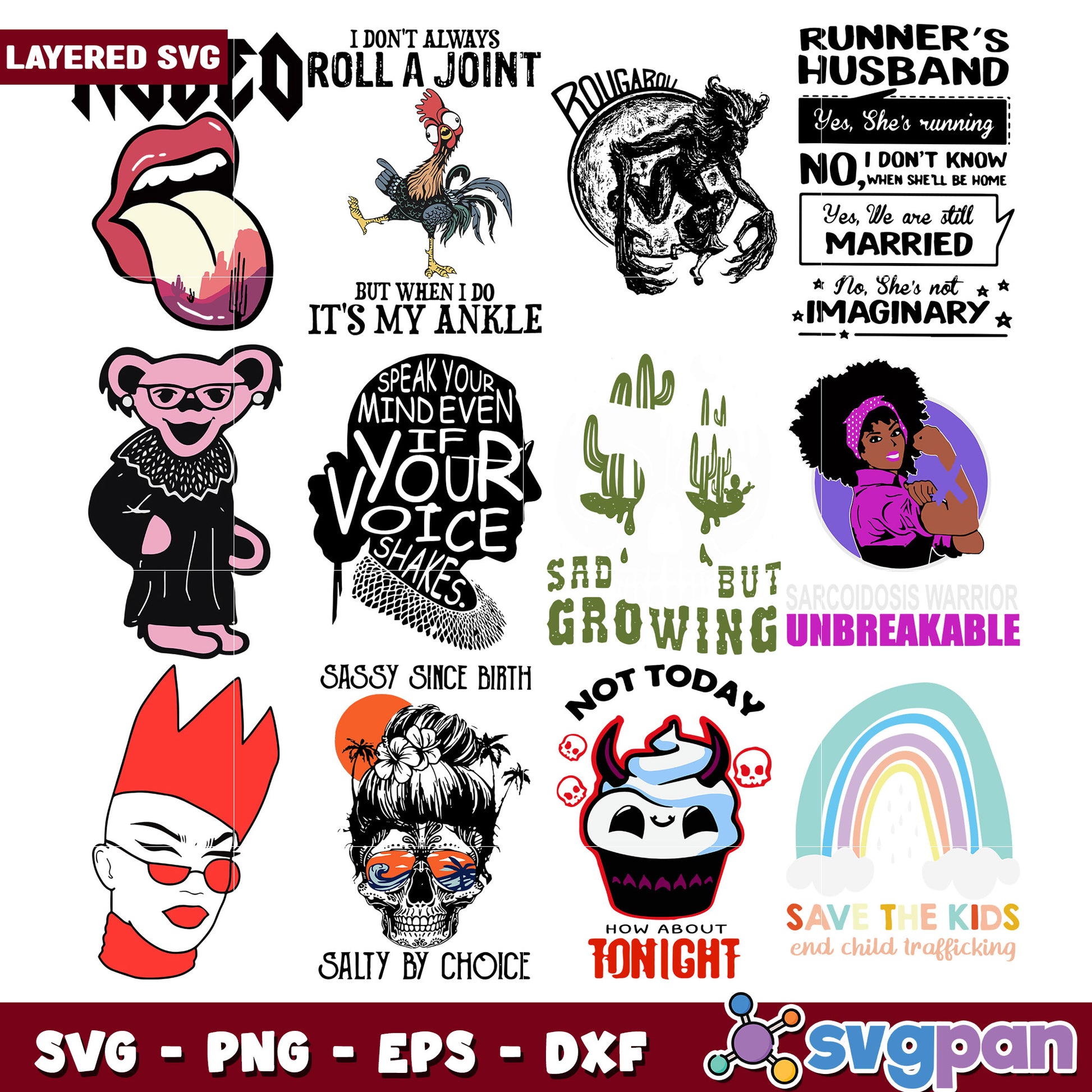 Trendy Layered SVG Bundle for Creative Projects