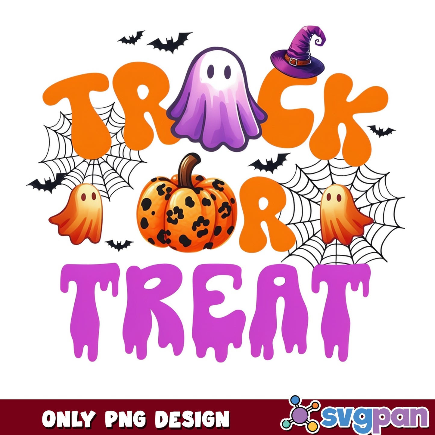 Trick Or Treat Halloween PNG, Ghost Pumpkin PNG, Halloween PNG