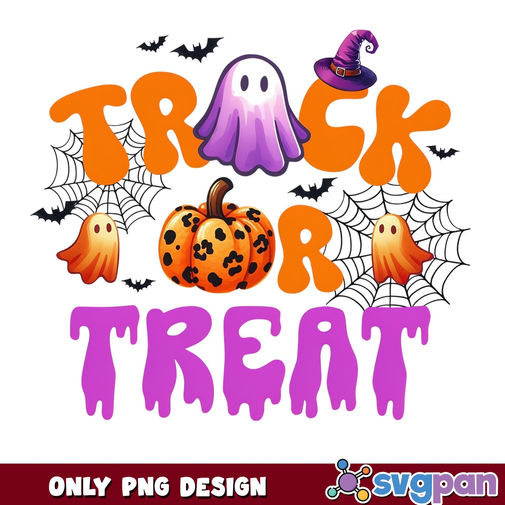 Trick Or Treat Halloween PNG, Ghost Pumpkin PNG, Halloween PNG
