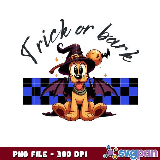 Trick or bark png, spooky halloween png, happy halloween png