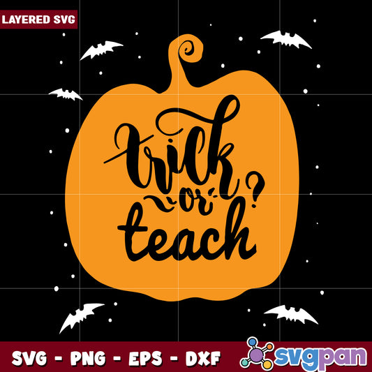 Trick or teach halloween pumpkin svg, halloween toys svg, halloween autumn svg