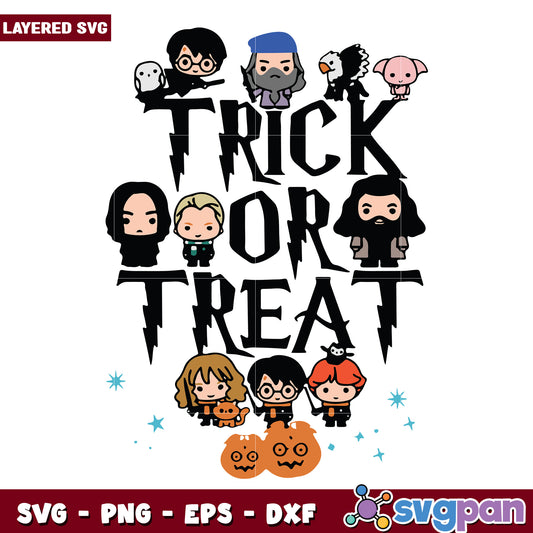 Trick or treat Harry potter svg, halloween time svg, halloween decorations svg