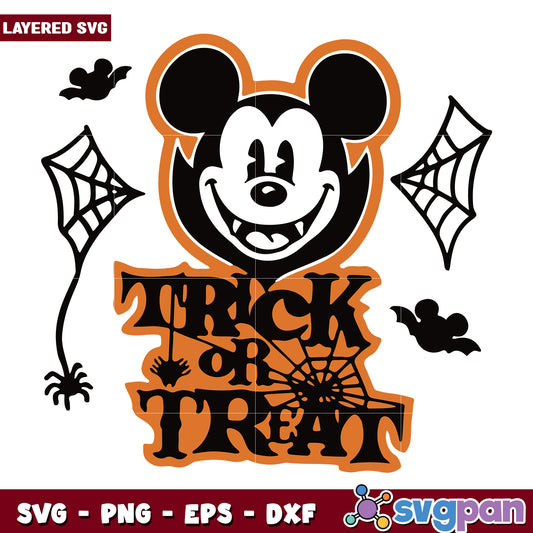 Trick or treat Mickey svg, halloween time svg, halloween decorations svg