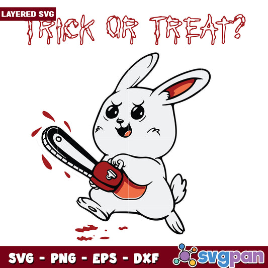 Trick or treat Rabbit svg, halloween time svg, halloween decorations svg