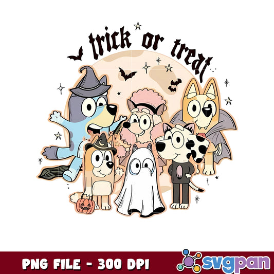 Trick or treat png, halloween characters png, halloween png