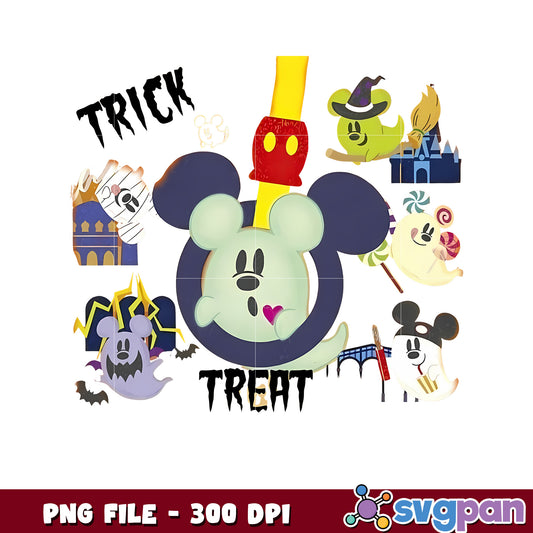Trick or treat png, halloween png, halloween cartoon png