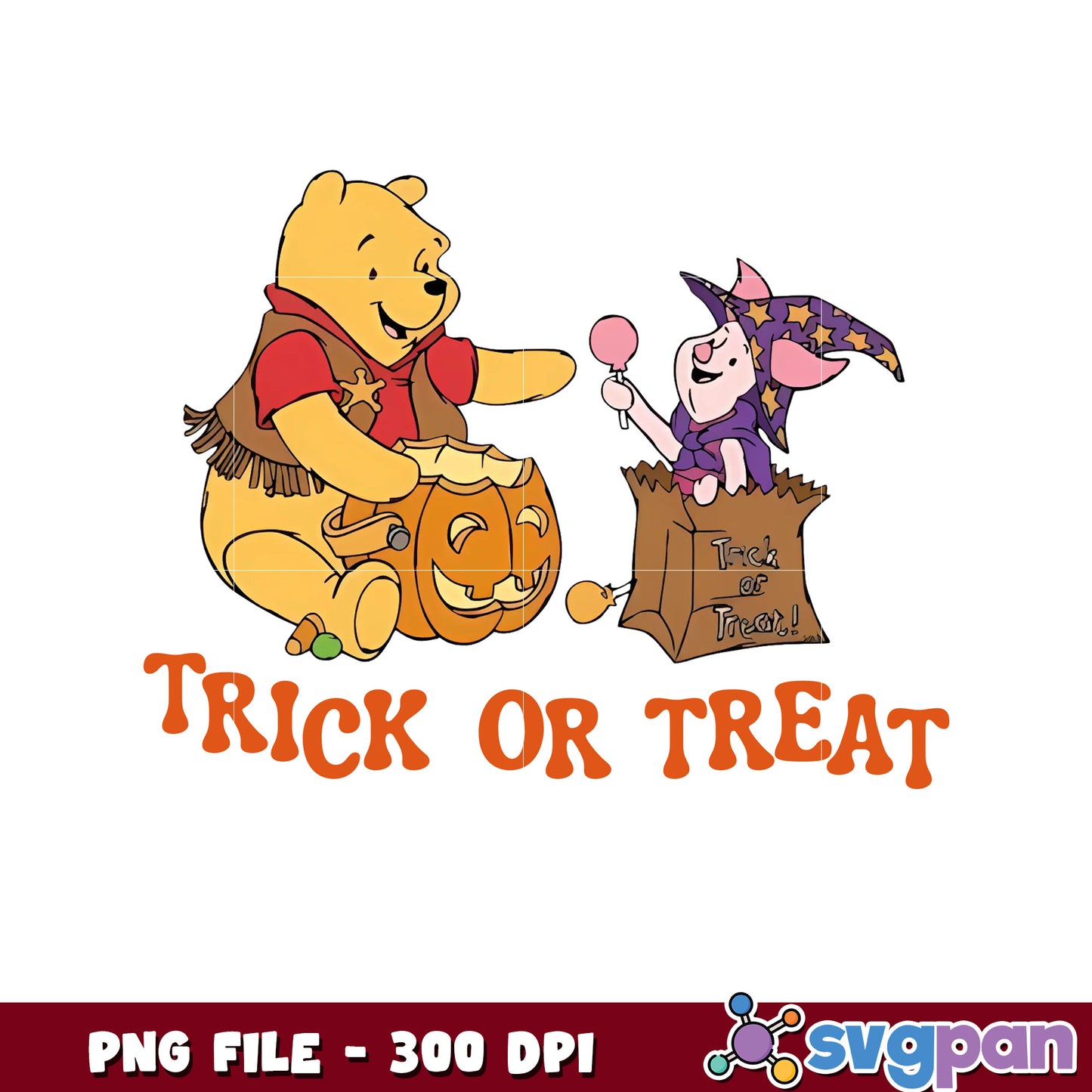 Trick or treat png, halloween winnie the pooh png, halloween costumes png