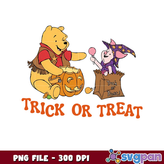 Trick or treat png, halloween winnie the pooh png, halloween costumes png