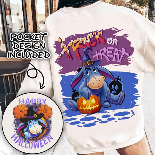 Trick or treat png, happy halloween png, halloween goose png