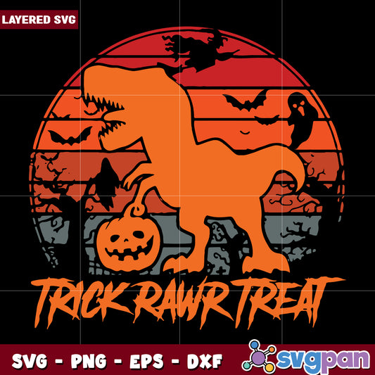 Trick rawr treat halloween svg, halloween candy svg, halloween holiday svg