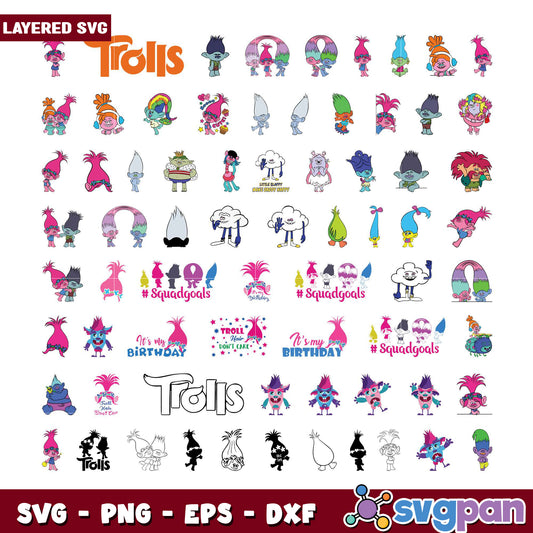 Trolls SVG Bundle Fun Characters For Creative Projects