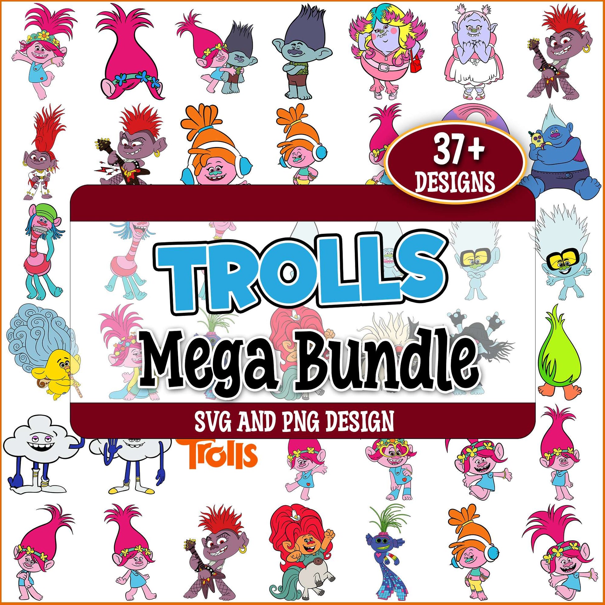 Trolls set design svg bundle
