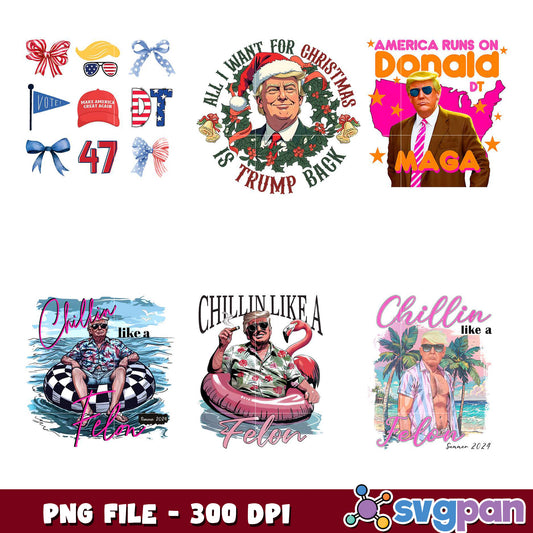 Trump PNG Bundle 300 DPI Designs