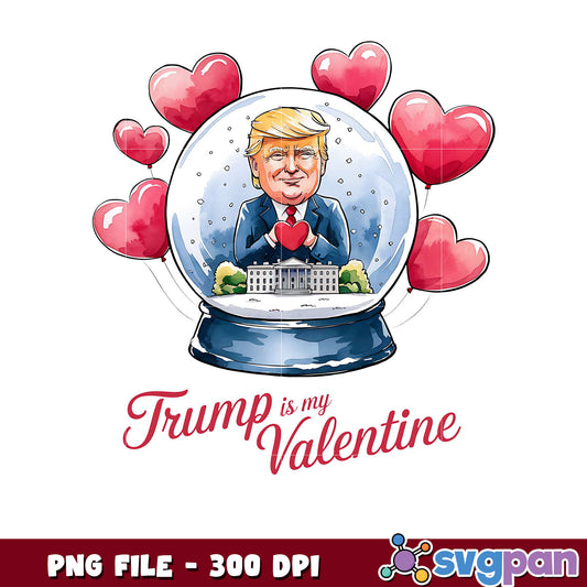 Trump Valentine Snow Globe Design, Ideal for Gifts and Crafts