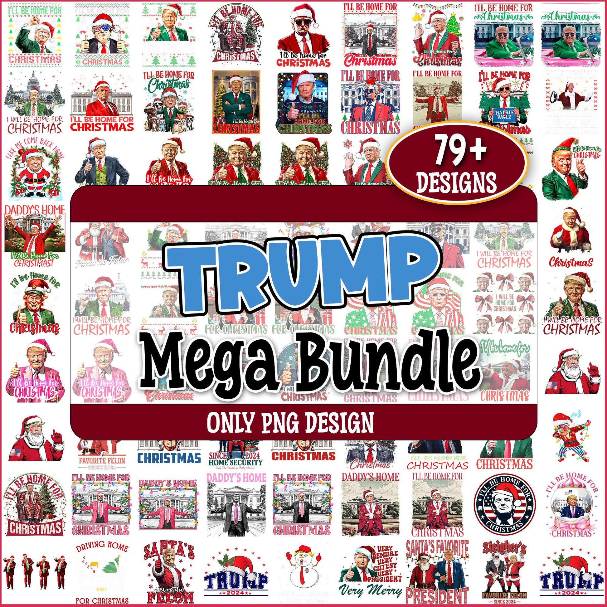 Trump christmas png bundle