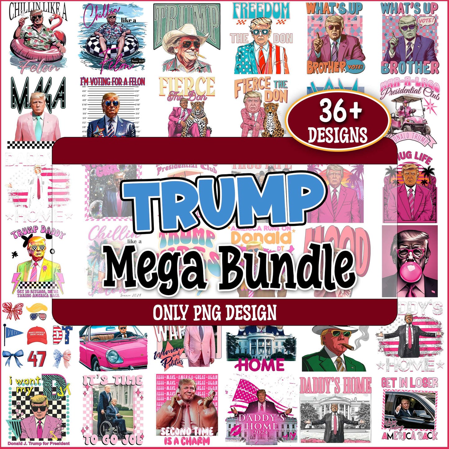 Trump the don the freedom png bundle