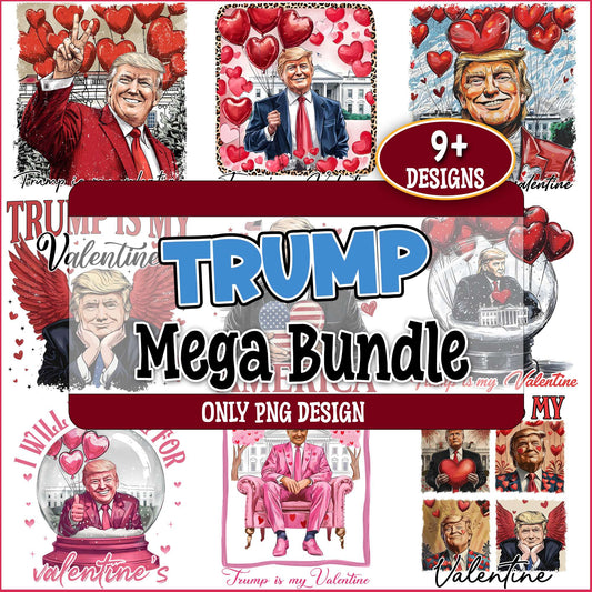 Trump valentine png bundle