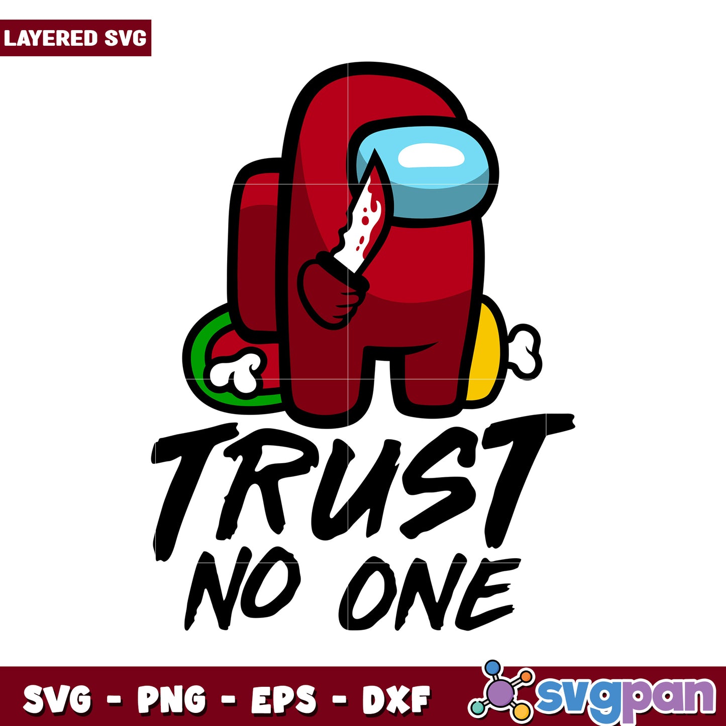 Trust No One Among Us SVG Graphic, Perfect for Unique Crafts