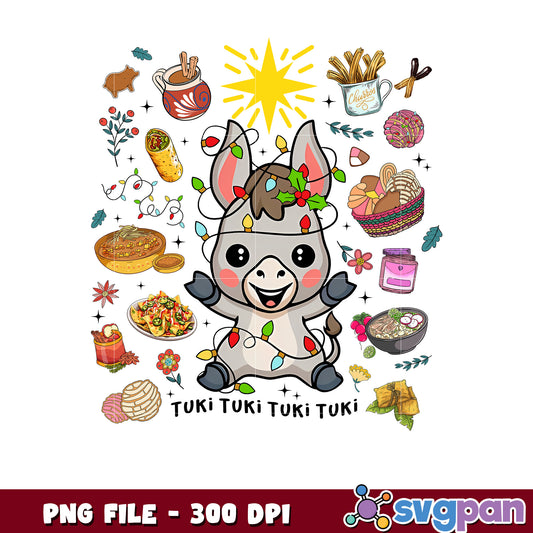 Tuki tuki donkey png, christmas​ png, christmas stories​ png