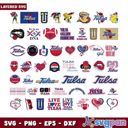 Tulsa Golden Hurricane SVG Bundle