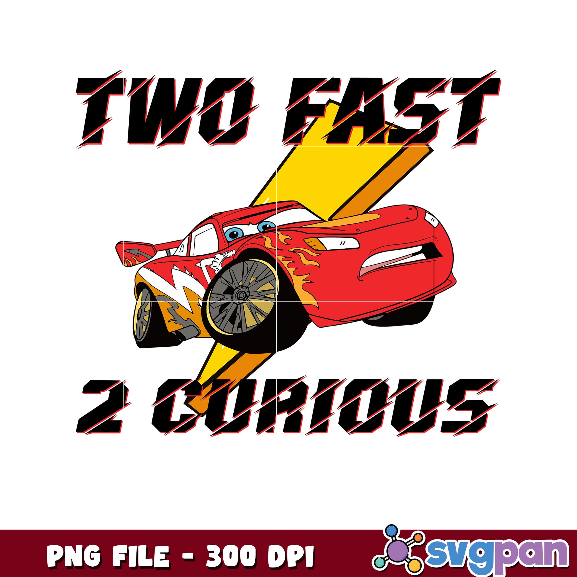 Two fast 2 corious png, disney tickets png, lightning mcqueen png