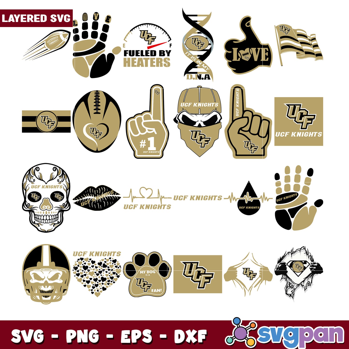 UCF Knights Bundle SVG for Crafting Projects