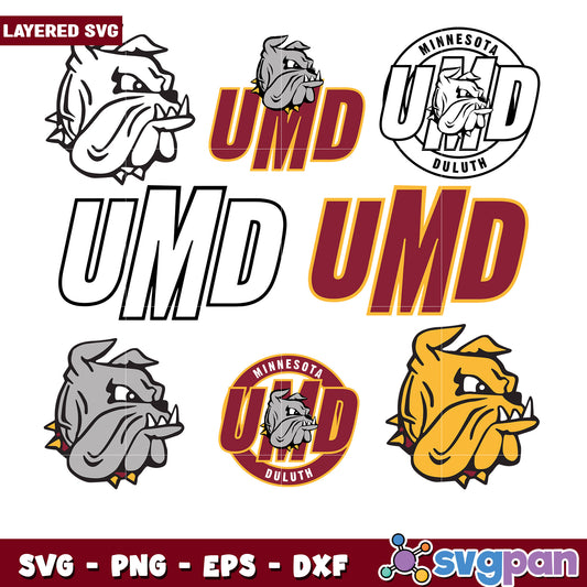 UMD Bulldogs Bundle SVG Designs for Crafts and More
