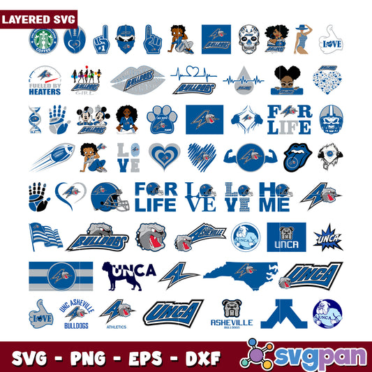 UNC Asheville Bulldogs SVG Bundle