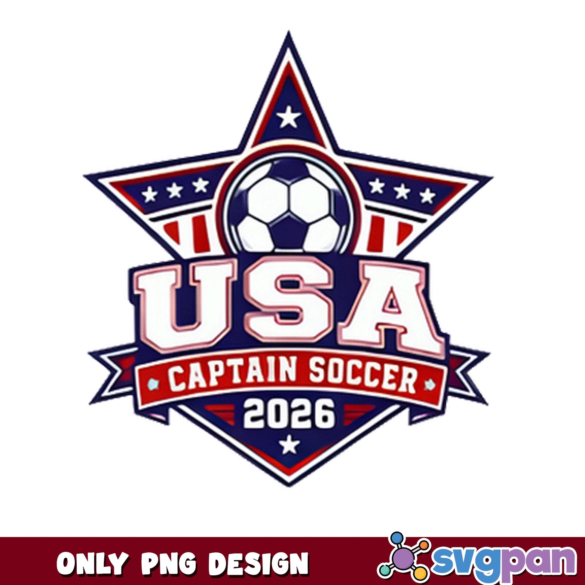 USA Captain Soccer 2026 PNG, USA Soccer Team PNG, Football PNG