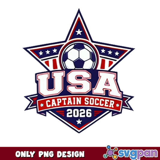 USA Captain Soccer 2026 PNG, USA Soccer Team PNG, Football PNG
