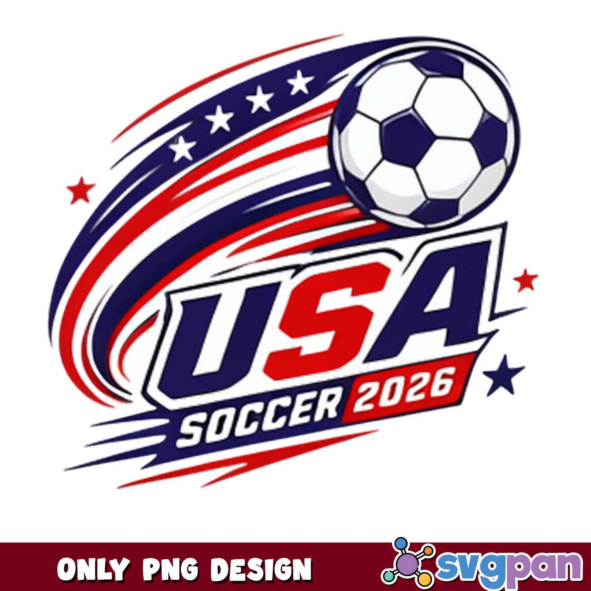 USA Soccer 2026 PNG, American Football Clipart, Soccer Ball PNG
