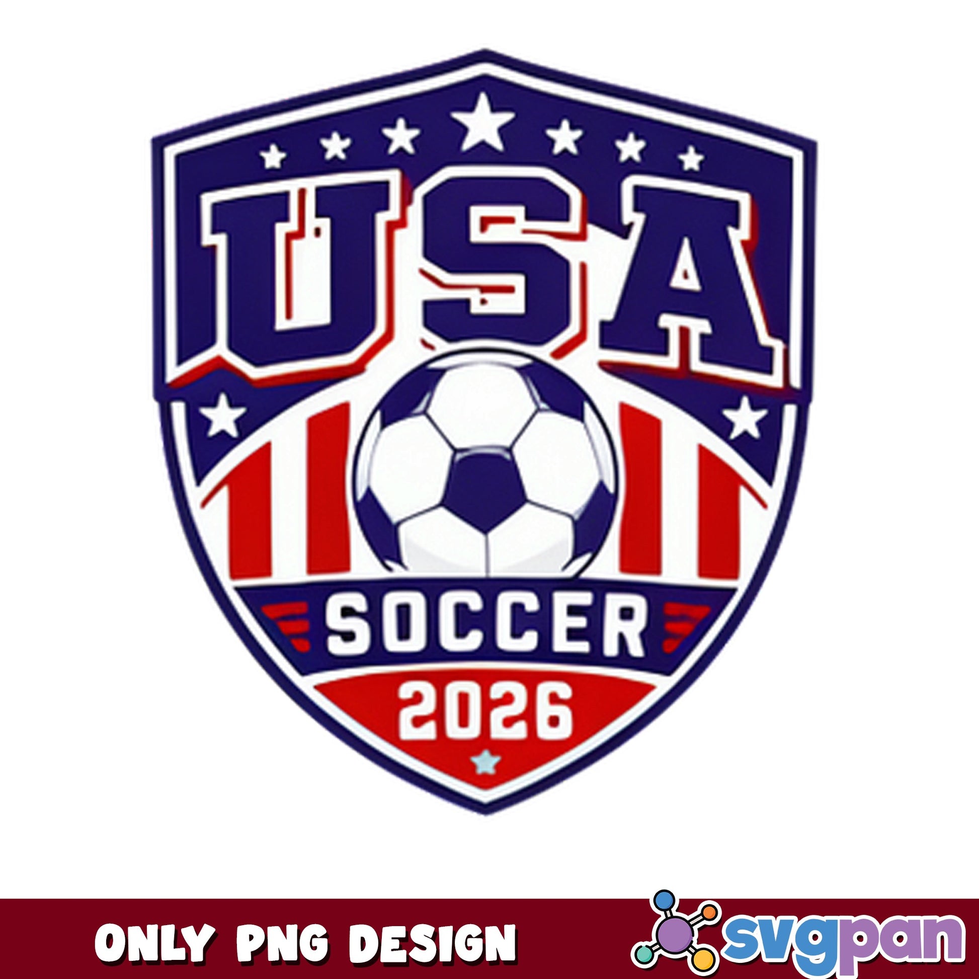 USA Soccer 2026 Shield PNG, American Soccer Badge PNG, USA PNG