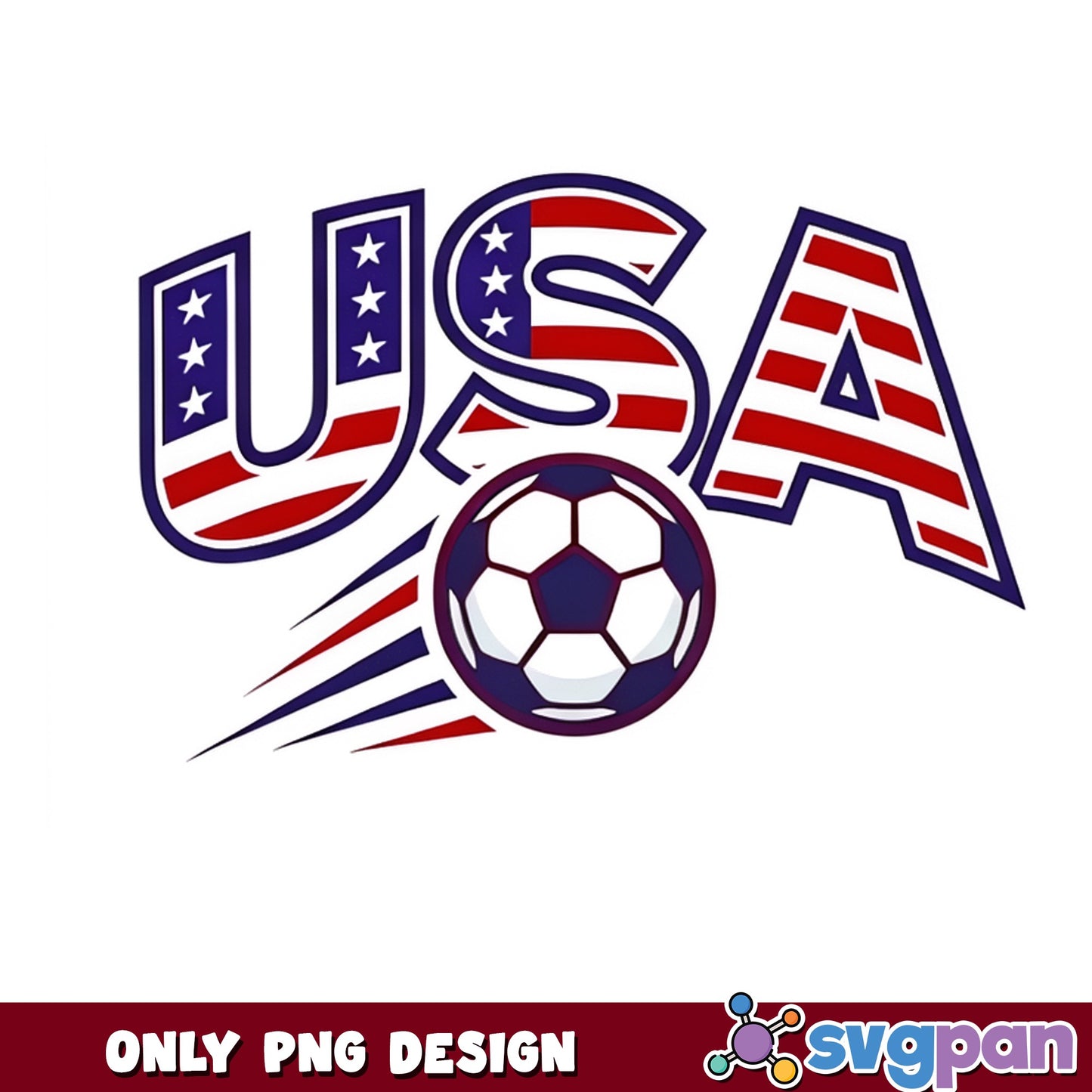 USA Soccer PNG, American Flag Football Clipart, 4th Of July PNG