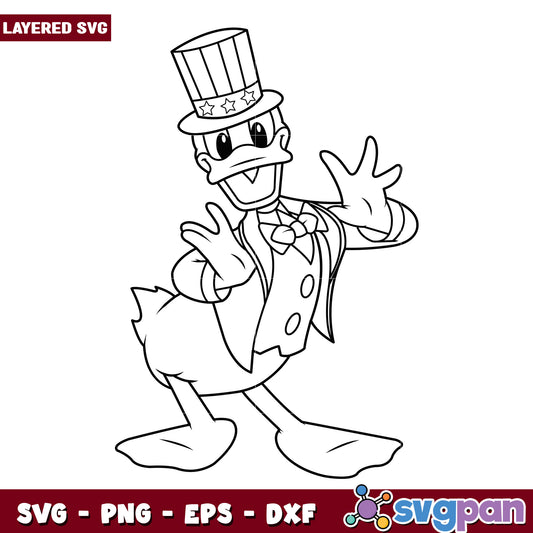 Uncle Sam Donald Duck SVG