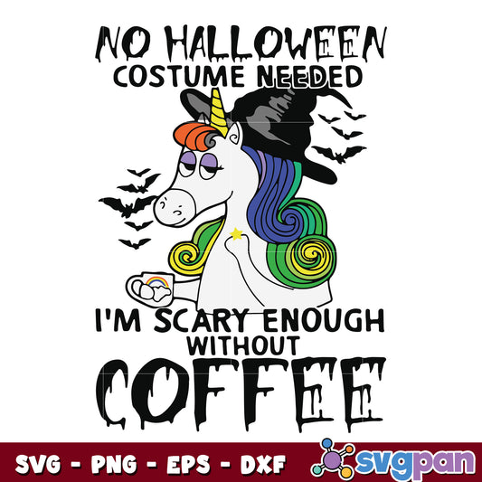 Unicorn No Halloween svg