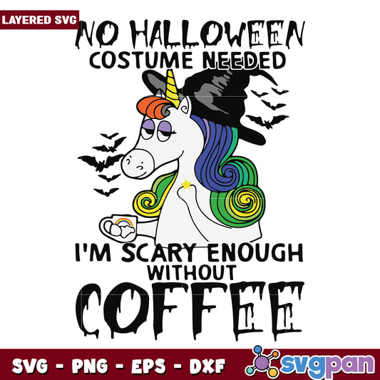 Unicorn no halloween svg, halloween cartoons svg, spooky cartoons svg