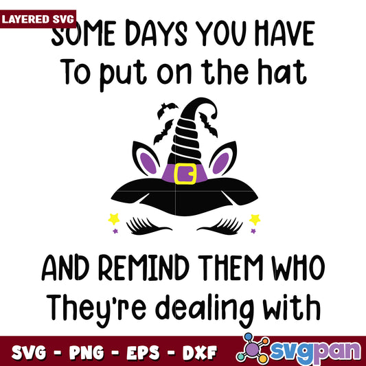 Unicorn witch some days you have svg, halloween cartoons svg, spooky cartoons svg
