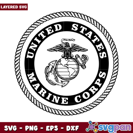 United States Marine Corps emblem design, perfect for crafts and decor