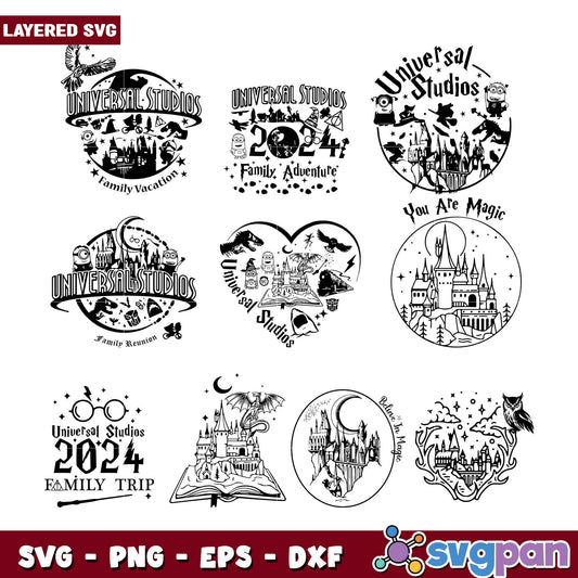 Universal Studios SVG Bundle for Family Adventures