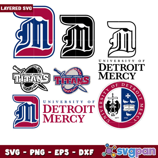 University of Detroit Mercy Logo Bundle SVG Files