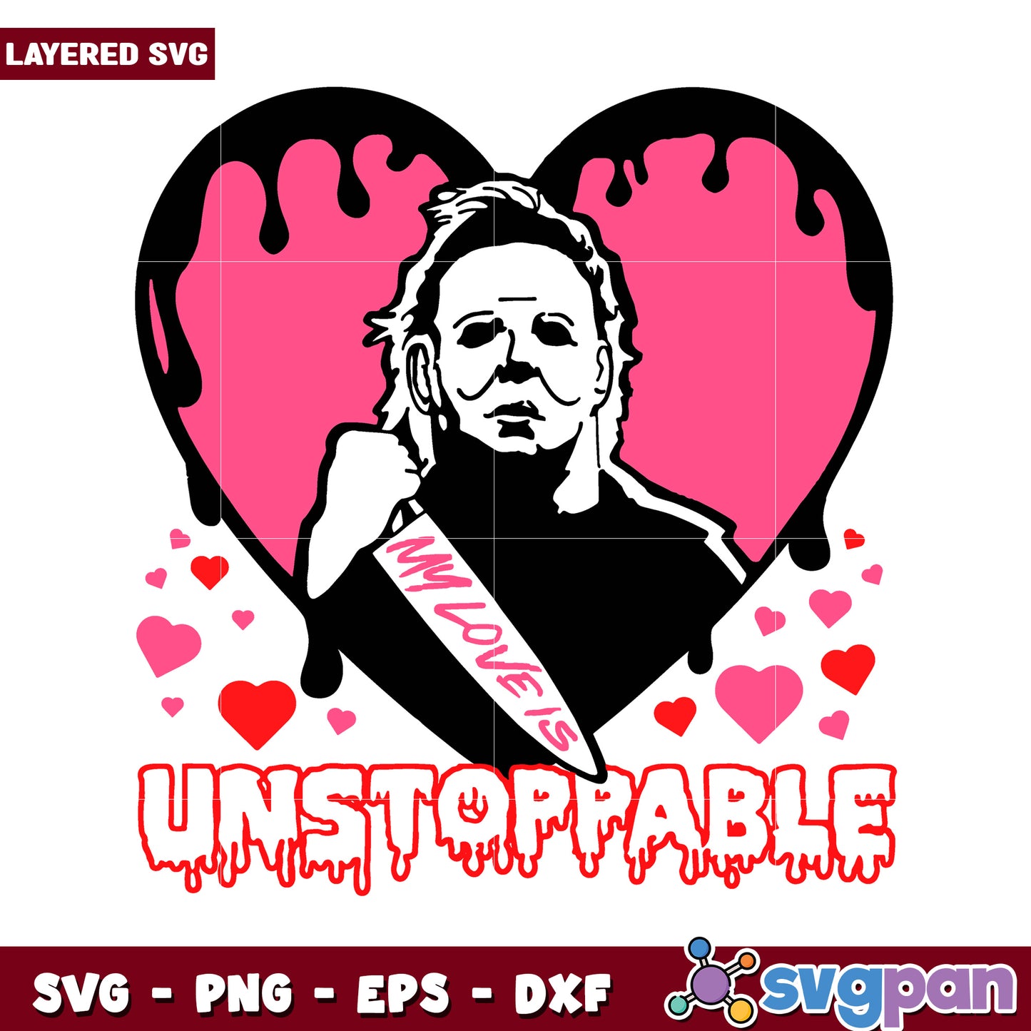 Unstoppable Love Graphic for DIY Projects, Perfect for Halloween Crafts