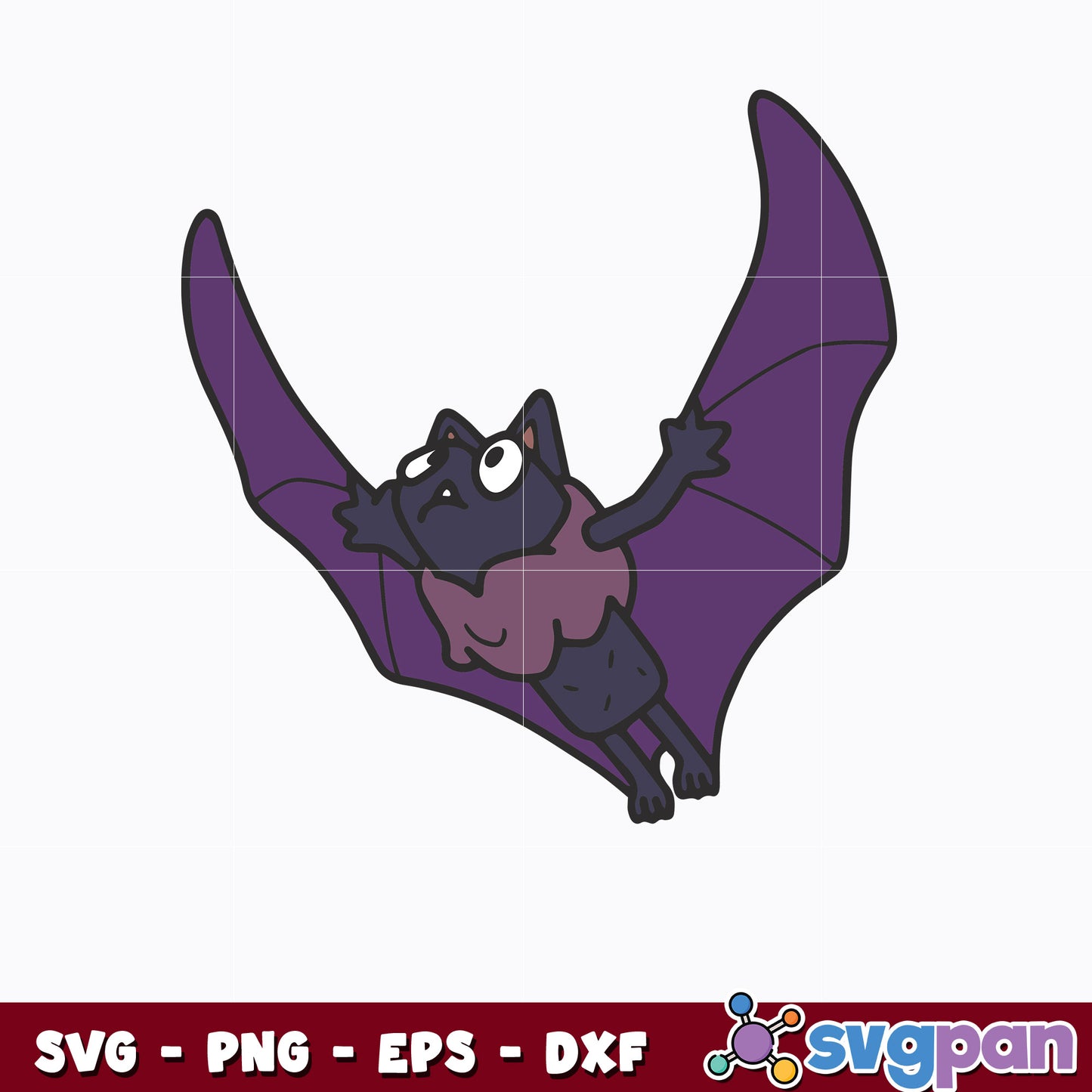 Bluey Bat Halloween Svg