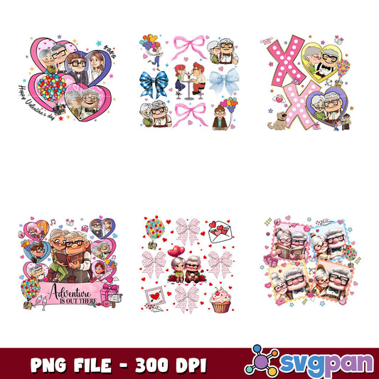 Up Valentines Day PNG Bundle 300 DPI