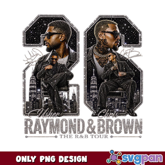 Usher And Chris Brown Raymond And Brown Tour PNG, RnB Tour PNG, Concert PNG